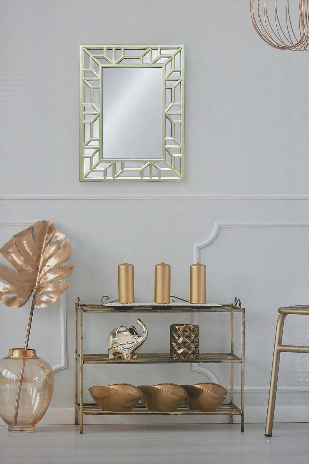 Redtag-Gold-Rectangle-Single-Wall-Mirror-Mirrors-Home-Decor-0