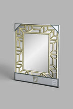 Load image into Gallery viewer, Redtag-Gold-Rectangle-Single-Wall-Mirror-Mirrors-Home-Decor-0
