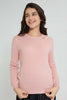 Redtag-Pink-Pullover-With-Bow-Jumpers-Senior-Girls-9 to 14 Years