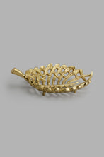 Load image into Gallery viewer, Redtag-Gold-Metal-Leaf-Decorative-Platter-Platter-Home-Decor-
