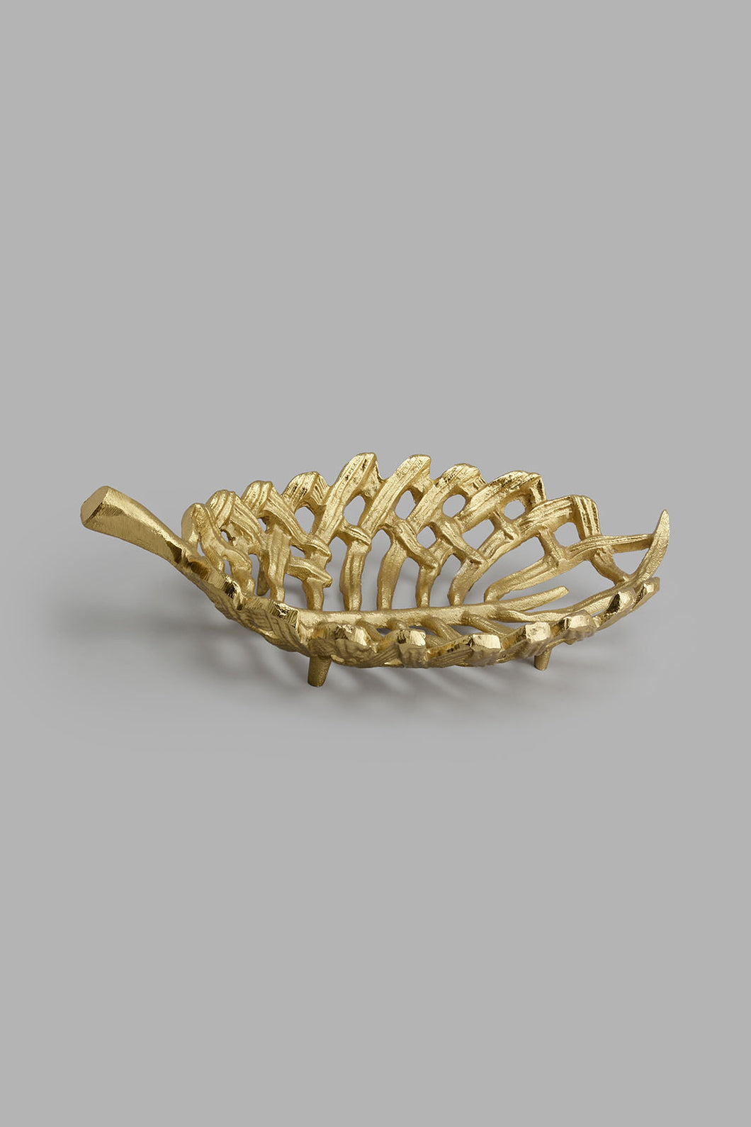 Redtag-Gold-Metal-Leaf-Decorative-Platter-Platter-Home-Decor-