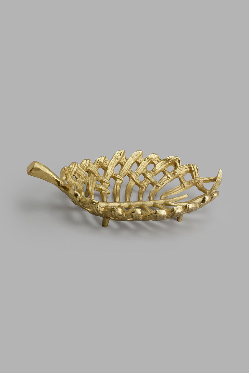 Redtag-Gold-Metal-Leaf-Decorative-Platter-Platter-Home-Decor-