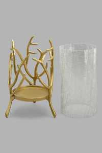 Redtag-Gold-Metal-&-Glass-Decorative-Hurricane-Bowls-Home-Decor-