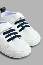 Load image into Gallery viewer, Redtag-White-Pram-Shoe-Colour:White,-Filter:Baby-Footwear-(0-to-18-Mths),-NBF-Casual-Shoes,-New-In,-New-In-NBF-FOO,-Non-Sale,-S22B,-Section:Kidswear-Baby-0 to 18 Months
