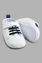 Load image into Gallery viewer, Redtag-White-Pram-Shoe-Colour:White,-Filter:Baby-Footwear-(0-to-18-Mths),-NBF-Casual-Shoes,-New-In,-New-In-NBF-FOO,-Non-Sale,-S22B,-Section:Kidswear-Baby-0 to 18 Months
