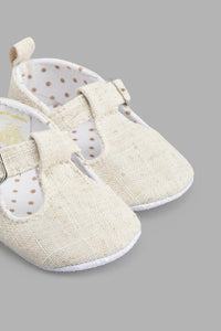 Redtag-Beige-Pram-Shoe-Pumps-Baby-0 to 18 Months