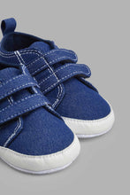 Load image into Gallery viewer, Redtag-Denim-Pram-Shoe-Pumps-Baby-0 to 18 Months
