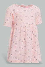 Load image into Gallery viewer, Redtag-Pink-Cat-Print-Dress-Dresses-Baby-0 to 12 Months
