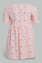 Load image into Gallery viewer, Redtag-Pink-Cat-Print-Dress-Dresses-Baby-0 to 12 Months
