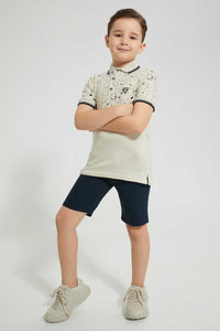 Redtag-Navy-Chino-Short-Shorts-Boys-2 to 8 Years