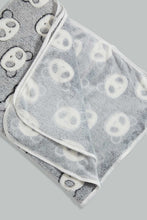 Load image into Gallery viewer, Redtag-Charcoal-Panda-Jcquard-Blanket-Baby-Blankets-Baby-0 to 12 Months
