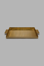 Load image into Gallery viewer, Redtag-Gold-Metal-Rectangle-Tray-Trays-Home-Dining-
