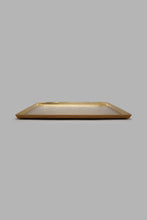 Load image into Gallery viewer, Redtag-Gold-Metal-Square-Hammered-Platter-Serving-Platters-Home-Dining-
