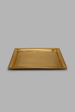 Load image into Gallery viewer, Redtag-Gold-Rectangle-Metal-Tray-Hammered-Trays-Home-Dining-
