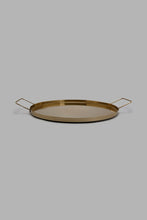 Load image into Gallery viewer, Redtag-Gold-Metal-Round-Tray-Trays-Home-Dining-
