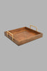 Redtag-Brown-Wooden-Square-Tray-With-Brass-Wire-Embellishment-With-Gold-Aluminum-Handles-Trays-Home-Dining-