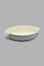 تنزيل الصورة على معرض الصور، Redtag-Grey-Embossed-Oval-Baking-Dish-Without-Glass-Lid-Bakeware-Home-Dining-
