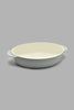 Redtag-Grey-Embossed-Oval-Baking-Dish-Without-Glass-Lid-Bakeware-Home-Dining-