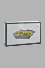 Load image into Gallery viewer, Redtag-Grey-Embossed-Rectangle-Baking-Dish-With-Glass-Lid-(Large)-Trays-Home-Dining-
