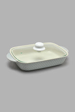 Load image into Gallery viewer, Redtag-Grey-Embossed-Rectangle-Baking-Dish-With-Glass-Lid-(Medium)-Trays-Home-Dining-
