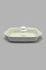 Redtag-Grey-Embossed-Rectangle-Baking-Dish-With-Glass-Lid-(Medium)-Trays-Home-Dining-