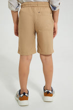 Load image into Gallery viewer, Redtag-Beige-Elasticated-Poplin-Short-Shorts-Boys-2 to 8 Years
