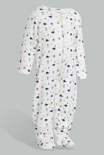 Load image into Gallery viewer, Redtag-Navy-And-Red-Whale-Sleep-Suit-Sleepsuits-Baby-0 to 12 Months
