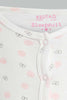 Redtag-Pink-And-White-Polka-Dot-Sleepsuit-Sleepsuits-Baby-0 to 12 Months