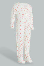 Load image into Gallery viewer, Redtag-Red-And-Grey-Heart-Print-Sleep-Suit-Colour:Red,-Filter:Baby-(0-to-12-Mths),-NBF-Sleepsuits,-New-In,-New-In-NBF,-Non-Sale,-PPE,-S22B,-Section:Kidswear-Baby-0 to 12 Months
