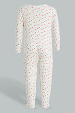 Load image into Gallery viewer, Redtag-Red-And-Grey-Heart-Print-Sleep-Suit-Colour:Red,-Filter:Baby-(0-to-12-Mths),-NBF-Sleepsuits,-New-In,-New-In-NBF,-Non-Sale,-PPE,-S22B,-Section:Kidswear-Baby-0 to 12 Months
