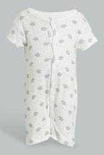 Load image into Gallery viewer, Redtag-Grey-Elephant-Print-Romper-Colour:Grey,-Filter:Baby-(0-to-12-Mths),-NBF-Rompers,-New-In,-New-In-NBF,-Non-Sale,-PPE,-S22B,-Section:Kidswear-Baby-0 to 12 Months
