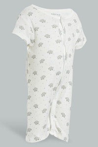 Redtag-Grey-Elephant-Print-Romper-Colour:Grey,-Filter:Baby-(0-to-12-Mths),-NBF-Rompers,-New-In,-New-In-NBF,-Non-Sale,-PPE,-S22B,-Section:Kidswear-Baby-0 to 12 Months