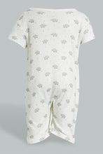 Load image into Gallery viewer, Redtag-Grey-Elephant-Print-Romper-Colour:Grey,-Filter:Baby-(0-to-12-Mths),-NBF-Rompers,-New-In,-New-In-NBF,-Non-Sale,-PPE,-S22B,-Section:Kidswear-Baby-0 to 12 Months
