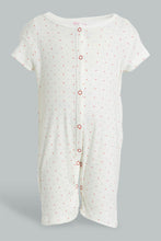 Load image into Gallery viewer, Redtag-Red-And-Grey-Dot-Print-Romper-Colour:Red,-Filter:Baby-(0-to-12-Mths),-NBF-Rompers,-New-In,-New-In-NBF,-Non-Sale,-PPE,-S22B,-Section:Kidswear-Baby-0 to 12 Months
