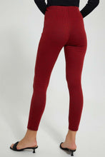 Load image into Gallery viewer, Redtag-Slim-Leg-Elasticated-Waist-Ginham-Trouser-Trousers-Women&#39;s-
