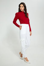 تنزيل الصورة على معرض الصور، Redtag-White-Belted-Utility-Jogger-Trousers-Women&#39;s-
