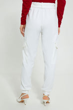 تنزيل الصورة على معرض الصور، Redtag-White-Belted-Utility-Jogger-Trousers-Women&#39;s-
