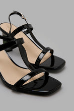 تنزيل الصورة على معرض الصور، Redtag-Black-T-Bar-Sandal-Sandals-Women&#39;s-
