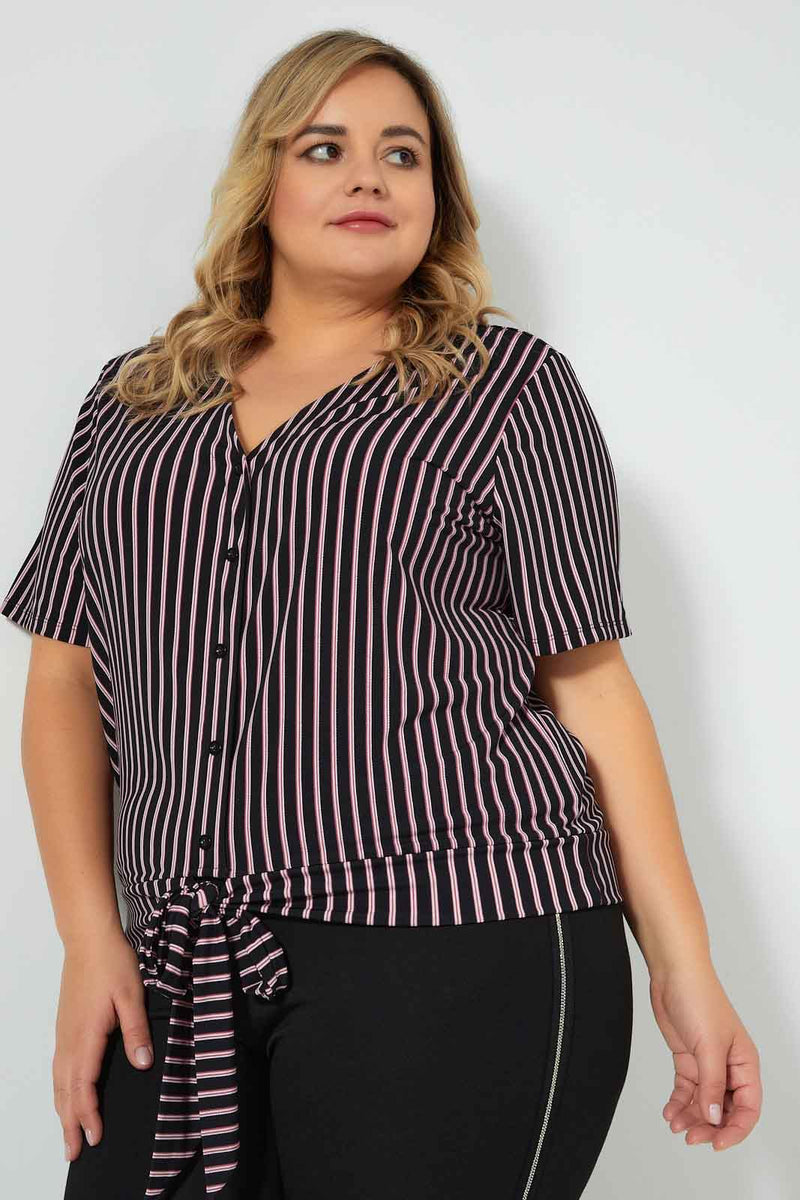 Redtag-Button-Front-Top-Colour:Assorted,-Filter:Plus-Size,-LDP-Tops,-New-In,-New-In-LDP,-Non-Sale,-S22A,-Section:Women-Women's-