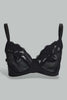 Black And White Lace Non-Padded Bra (Pack of 2)