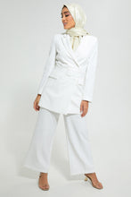 تنزيل الصورة على معرض الصور، Redtag-White-Long-Line-Belted-Jacket-Cardigans-Women&#39;s-
