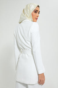 Redtag-White-Long-Line-Belted-Jacket-Cardigans-Women's-