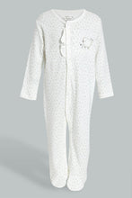 Load image into Gallery viewer, Redtag-Beige-Leoprd-Frill-Sleepsuit-Sleepsuits-Baby-0 to 12 Months
