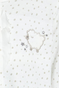 Redtag-Beige-Leoprd-Frill-Sleepsuit-Sleepsuits-Baby-0 to 12 Months