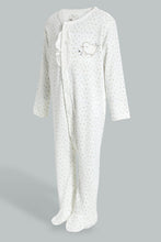 Load image into Gallery viewer, Redtag-Beige-Leoprd-Frill-Sleepsuit-Sleepsuits-Baby-0 to 12 Months
