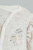 Redtag-White-Bunny-Veloure-Printed-Sleep-Suit-Sleepsuits-Baby-0 to 12 Months