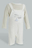 Redtag-Beige-Star-Duangree-Romper-Rompers-Baby-0 to 12 Months