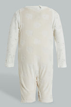 Load image into Gallery viewer, Redtag-Beige-Sheep-Jacquard-Duangree-Rompers-Baby-0 to 12 Months
