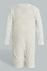 Redtag-Beige-Sheep-Jacquard-Duangree-Rompers-Baby-0 to 12 Months