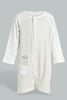 Redtag-Beige-Cut-&-Sewn-Boys-Romper-Rompers-Baby-0 to 12 Months